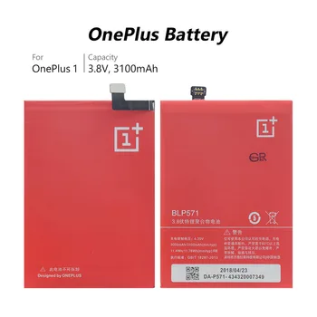 Didelės Talpos 3100mAh 3.8 V BLP571 Ličio Baterija BLP 571 Li-ion Baterija OnePlus Viena (vienas Plius Vienas/ OnePlus 1/Vienas Plius 1)