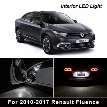 12pc x 2010-2017 Renault Fluence Klaidų Automobilių, LED lemputes, Interjero Licenciją plokštelės Skaityti Dome Žemėlapis kamieno Šviesos Rinkinys
