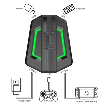 PUBG Mobiliųjų Telefonų Žaidimų Valdiklis Pelę, Klaviatūrą Battledock Konverteris Adapteris PS4 Xbox Vienas PS3 Xbox