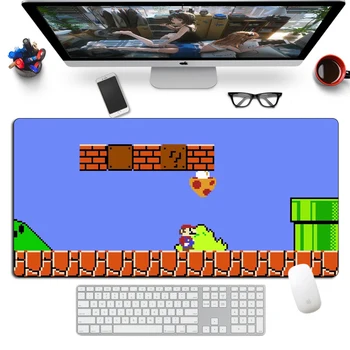 Animacinių filmų Juokingas Mario Žaidimų Pelės Mygtukai 60x30cm Didelis XL Fiksavimo Krašto Gumos Otaku 