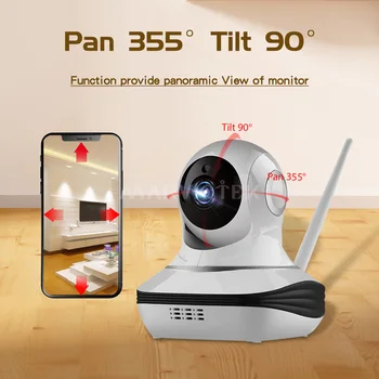 Home Security Belaidė IP Kamera, Wifi Mini Kamera Plug And Play VAIZDO Kamera, Wifi 1080P PTZ P2P Naktinio Matymo 720P mini Kamera HD