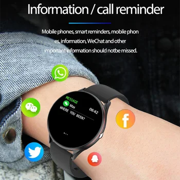 LIGE Naujas Pilnas Touch Screen Smart Watch Moterų Daugiafunkcinis Pratimai Širdies ritmas, Kraujo Spaudimas IP67 atsparus Vandeniui Smartwatch +Box
