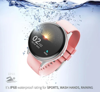 LIGE Naujas Pilnas Touch Screen Smart Watch Moterų Daugiafunkcinis Pratimai Širdies ritmas, Kraujo Spaudimas IP67 atsparus Vandeniui Smartwatch +Box