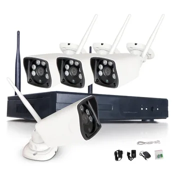 VAIZDO Sistema, wifi Bevielio 5MP H. 265 NVR rinkinys 4PCS 5.0 MP IR Lauko P2P Wifi TL CCTV Saugumo HDCamera Sistemos Priežiūros Rinkinys