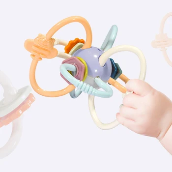 Teether Žaislai Vaikams, Žaislai Minkštas Kūdikių Barškučių Švietimo Žaislai, Sukurti Žaislas, Skirtas Kūdikiams 0 12 Mėnesių Silikono Teether