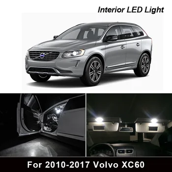 Baltos spalvos Automobilių Aksesuarų, Interjero 2010-2016 2017 Volvo XC60 Lemputės Paketą Rinkinys Skaityti Lubų Krovinių Licencijos Lempos
