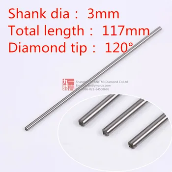 3pcs/daug 3mm shan 120 laipsnių diamond vilkite peilis graverio bitų taškų graviravimas mašina, naudoti metalo, graviravimas tiek punktas