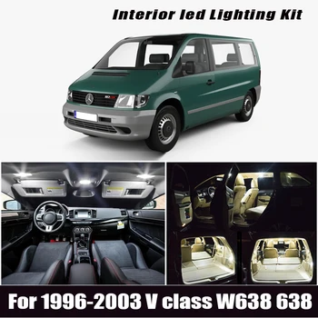 13pcs LED Licencijos plokštelė 1996-2003 m Mercedes V-class W638 638 /2 V200 V220 V230 V280 LED interjero Šviesos kupolas + lemputė, Stovėjimo aikštelė ki