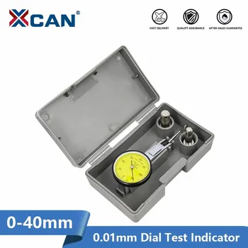 XCAN matuoklį Bandymo IndicatorPrecision Metrinių su Suderinta Bėgiai Mount 0-40mm 0.01 mm Matavimo Įrankiai
