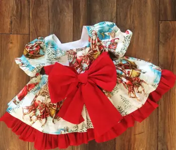 Kalėdų Bamblys Vaikas Baby Girl Tutu Suknelė Princesė Raudona Lankas Šalis Gimtadienio Suknelės Nėrinių Suknelė Vaikų Drabužių Kalėdų Kostiumai