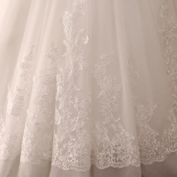 Meilužio Bučinys Princesė Vestuvių suknelės Moterims Kamuolys Suknelė vestidos de noiva Plius Dydis Backless Long Sleeve Lace Vestuvių Suknelės 2020 m.