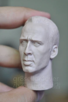 Sandėlyje 1/6 Masto Unpainted Nicolas Cage PVC Medžiagos, Galvos Skulptūra Nulipdyta Aksesuaras Modelį 12