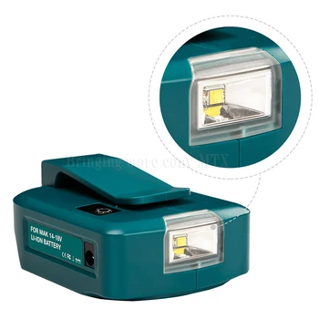 Aukštos kokybės Nešiojamų LED Šviesos Darbo Lempa su dviem USB konverteris Makita 14,4 V 18V Li-ion Baterijos BL1430 BL1830