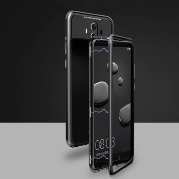 360 Magnetinis Stiklo Flip Case For Huawei Mate 20 Pro 30 P20 Lite Nova 5t 3i 4 V20 P Smart Z Garbę 8X 9X Y9 Premjero 2019 Padengti