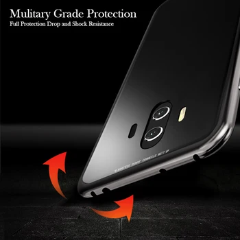 360 Magnetinis Stiklo Flip Case For Huawei Mate 20 Pro 30 P20 Lite Nova 5t 3i 4 V20 P Smart Z Garbę 8X 9X Y9 Premjero 2019 Padengti