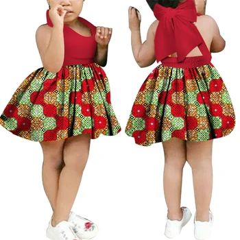 Mergina Diržas, Lankas-mazgas Suknelė 2020 Naujienos Dashiki Gėlių Spausdinti Afrikos Suknelės Moterims, Vaikams, Afrikos Drabužius Kūdikiams, Tautinių Drabužių