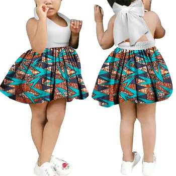 Mergina Diržas, Lankas-mazgas Suknelė 2020 Naujienos Dashiki Gėlių Spausdinti Afrikos Suknelės Moterims, Vaikams, Afrikos Drabužius Kūdikiams, Tautinių Drabužių