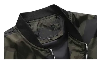 Kokybės vyriški Paslėpti Užtrauktuką Vyriškos Striukės, Paltai Camo Bomber Jacket Mens Hip Prekės ženklo Drabužių Rudens Outwear Plius Dydis M-7XL