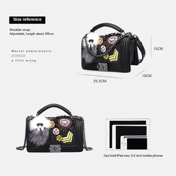 Rankinės Moterims 2020 Dizaineris Prabanga Grandinės Messenger Bag Maišus PU Oda Mažas Kvadratas Mielas Aukštos Kokybės Crossbody Krepšys