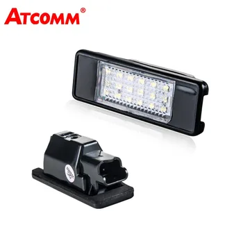 ATcomm 2vnt LED Automobilių Licenciją Plokštelės Šviesos 12V 6500K Auto Numerį Lempa Peugeot 207 307 308 106 CITROEN C2 C3 C4 C5 C6 C8