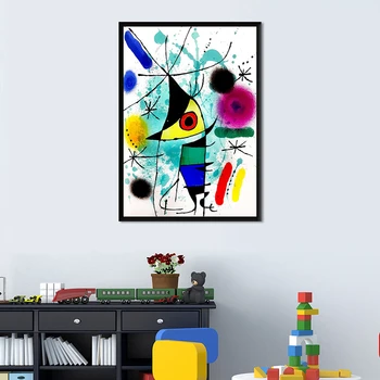Šiuolaikinės Joan Miro Abstraktusis Menas, Sienos Meno Tapybos Drobės Nuotrauka Plakatas ir Spausdinimo Galerija Kambarį Namų Dekoro