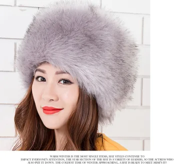 Karšto Pardavimo Žiemą Storas, Pūkuotas Hairband Purus Rusijos Dirbtiniais Kailiais Moterų Mergina Kailinių Galvos Skrybėlę Žiemos Lauko Earwarmer Slidinėjimo Skrybėlės