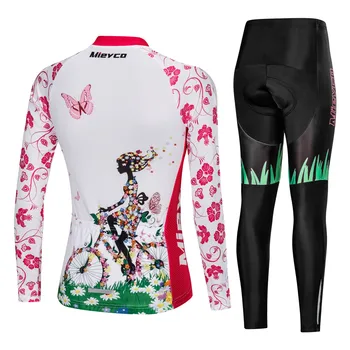 Moterų dviračių drabužių nustatyti Ropa Ciclismo kalnų Dviračių Komanda Club Jersey Kelnės Vyrų Dviračių Sporto Ilgas Ciklas Drabužiai