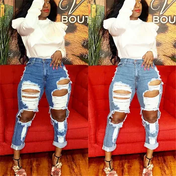 Moterų aukšto juosmens džinsai karšto pardavimo moterų kankina džinsai mados slim kelnės moterų tiesūs džinsai kutai moterų atsitiktinis džinsus