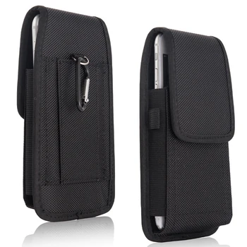 Juosmens Dėklas Case for Samsung Galaxy S8 S9 Plus Padengti Nailono Krepšys Karabinai Diržo Dėklas, skirtas Samsung S3 S4 S5 S6 S7 Krašto