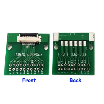 20 pin 0,5 mm FPC/FFC PCB jungties lizdo adapteris valdyba,20P plokščio kabelio vienpusis lizdas