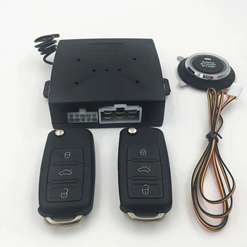 Owo Būdas, Automobilių Signalizacijos Sistema su Variklio Paleidimo LCD Nuotolinis Valdymo Raktas Fob Atveju B9 su silikonu padengti NQ-ST9007