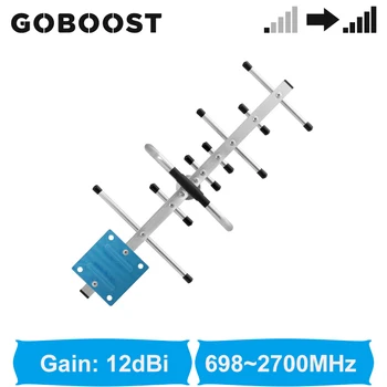 GOBOOST 2g 3g 4g Visas Juosta 12 dBi Lauko Yagi Antena, Patalpų Plakti Antena Su 10M Koaksialinis Kabelis Antenos Komplektas Signalo Stiprintuvas