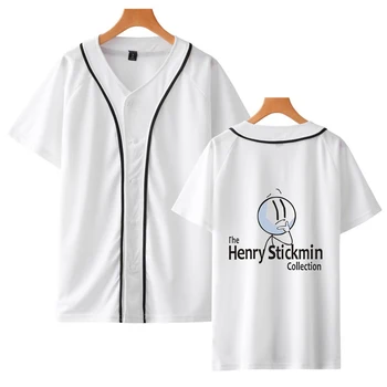 Henry Stickmin Mados Beisbolo T-marškinėliai Moterims/Vyrams Vasaros trumpomis Rankovėmis Marškinėlius 2020 Karšto Pardavimo Atsitiktinis Streetwear