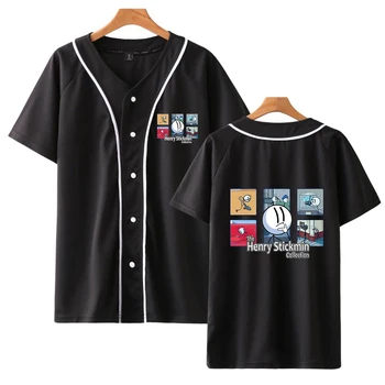 Henry Stickmin Mados Beisbolo T-marškinėliai Moterims/Vyrams Vasaros trumpomis Rankovėmis Marškinėlius 2020 Karšto Pardavimo Atsitiktinis Streetwear