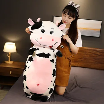 80-120cm ilgio Karvė pliušas Pagalvės Įdaryti Animacinių filmų galvijų Kojų Miega Pagalvę Pieninių Karvių Mesti Pagalvę Kalėdų Dovana Vaikams, gimtadienis