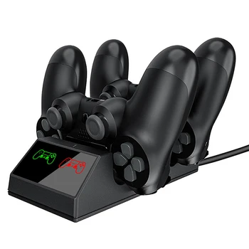 Už PS4/Pro/Slim Dual Controller Įkroviklis, Dokas su 2 Micro-USB Įkrovimo Dongles Sony Playstation4 PS 4 Serijos Žaidimai Accessor