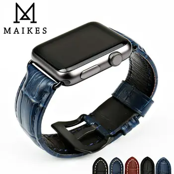 MAIKES žiūrėti apyrankę watchbands natūralios odos žiūrėti, diržu, Apple Watch Band 44mm 40mm 42mm 38mm Serijos 4 3 2 iwatch