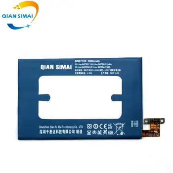 QiAN SiMAi 1PCS Naujas Aukštos Kokybės BN07100 Baterija HTC M7 802T 802W 801E 801S 801N 802D Telefonas +Sekimo Kodas