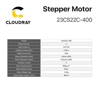 Nema 23 Stepper Motor Driver 57mm 2 Etapas 220Ncm 4A Stepper Motorinių 4-veda Laidas 3D spausdintuvas CNC Lazerinis Šlifuoti Putų Plazma Cut