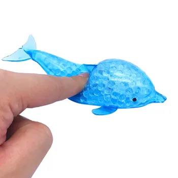 Korėtus Delfinų Granulių Streso Kamuolys Žaislas Squeezable Įtempių Žaislas 10ml Juokinga Anti-stresas Pasirodo Fidget Reliver Streso juguetes