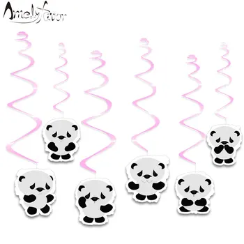 Panda Gyvūnų Tema Lubų Kabo Sukama Papuošalai Bambuko Kūdikių Gyvūnų Vaikai Įvykio Gimtadienio Dekoracijas Prekes