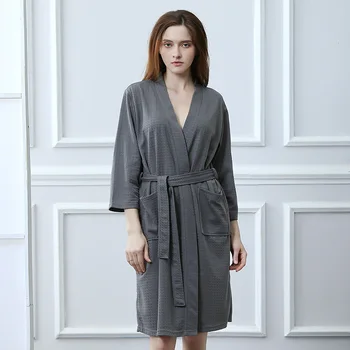 2020 Moterų Vasaros Pliurpalas Chalatas Kietas Prarasti Kimono Skraiste Moteris su Varčias Pižamą Sleepwear Ponios Padažu Suknelė Homewear