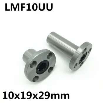 2vnt LMF10UU LMF10 flanšas rutulinis guolis Naudojami 10mm linijinis vadovas Nemokamas pristatymas 10X19X29 mm
