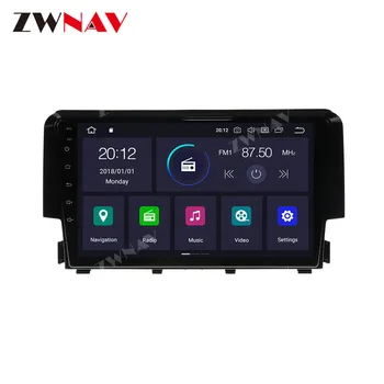 2 din jutiklinis ekranas Android 10.0 Automobilio Multimedijos grotuvo Honda Civic 2016-2018 vaizdo garso radijas stereo WiFi GPS navi galvos vienetas