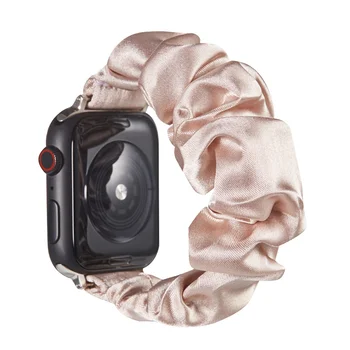Scrunchie Elastinga Watchband Apple Žiūrėti 6 SE 5 4 3 Juosta 38mm 42mm 40mm 44mm Spalvinga Moteris Žiūrėti Dirželis Apyrankė iwatch
