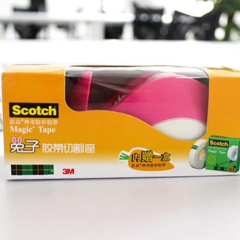 3M Scotch-Brite pink rabbit Adhesive Tape Dispenser handsel roll nematomas magija juosta 810 Juosta Office Studentų Raštinės reikmenys