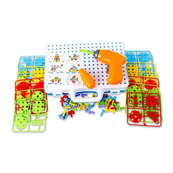 144pcs Montessori Plastiko Gręžimo Varžtas Grupės Dėlionės kūdikio Žaislai Vaikams, kurie mokosi Švietimo Dėlionė 