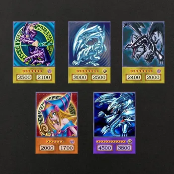 4 gabaliukai Yu-Gi-Oh anime stiliaus Titan Kariai Sky Dragon Sparno Dragon Klasikinis Orica proxy kortelės vaikystės prisiminimai