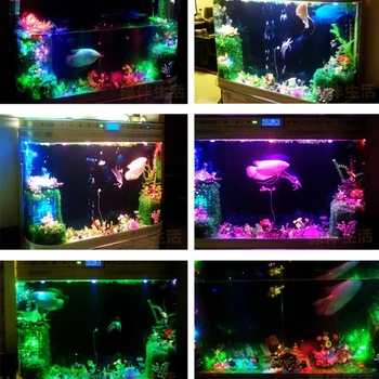 Naujas Akvariumas Amfibijas Povandeninis LED Prožektoriai, spalvinga Lempos Vandeniui Šviesos Apdailos fone Žuvų bakas Tvenkiniai Baseinas
