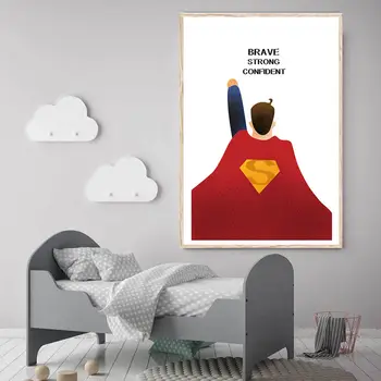 Animacinį Filmą Superhero Plakatas Vaikų Darželio Drobės Tapybos Raidžių Betmenas Sienos Meno Plakatas Vaikai Miegamojo Puošmena